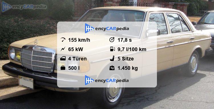 Mercedes W123 Technische Daten