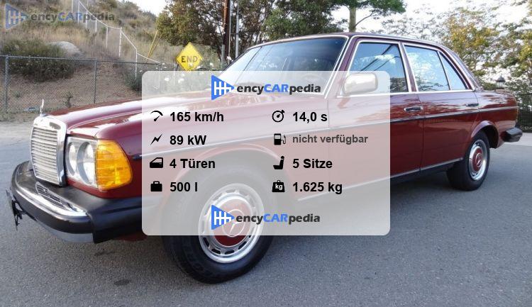 Mercedes W123 Technische Daten