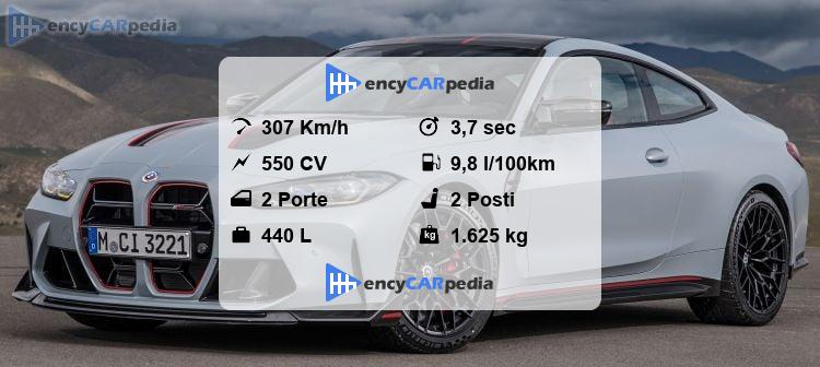 BMW M4 CSL (G82) Scheda Tecnica (2022-2024), prestazioni, dimensioni ...