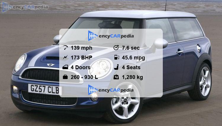 Mini Cooper S Clubman (R55) specs (2007-2010), performance, dimensions ...