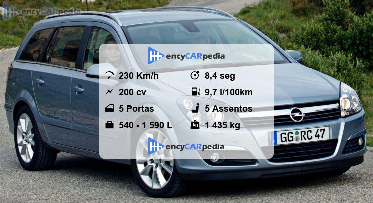 Opel Astra Caravan 2.0 Turbo 200 Ficha Técnica (2004-2010), desempenho ...