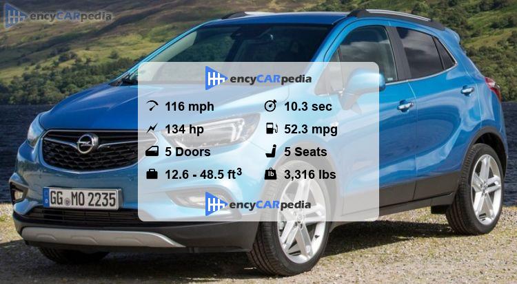 Opel Mokka X 1.6 Diesel S/S 4x4 136 specs (2017-2020): performance